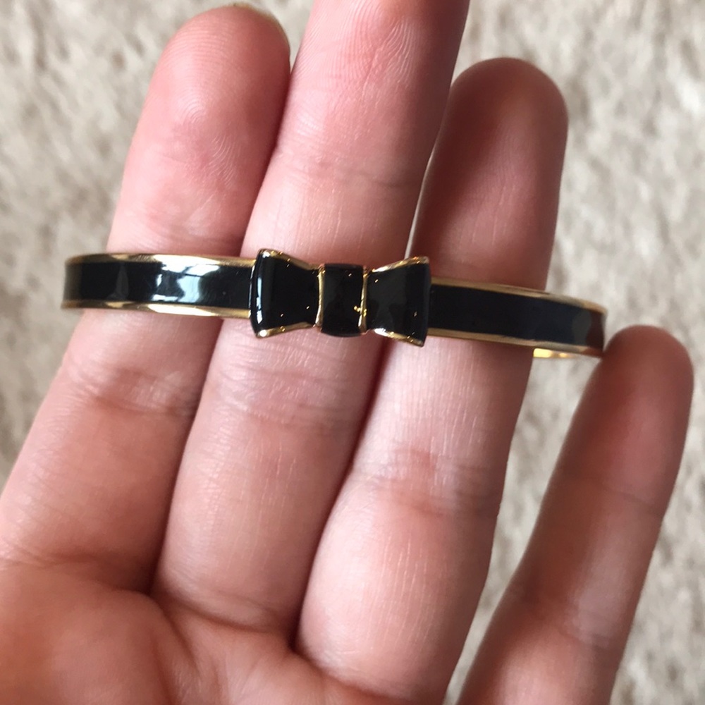 Black Kate Spade bow bangle